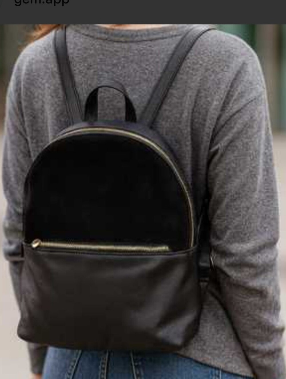 Margot New York Black Genuine Leather Backpack,Minimalist Chic